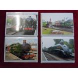 24 Postcard size photographs of Locomotives That Have Visited The Mid-Norfolk Railway Since 2009.