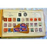 Early World collection in an oblong excelsior album (Butler Bros) With mint and used range