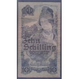 Austria - 1933  10 Schilling, P99b, VF.