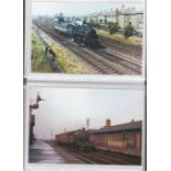 24 Postcard size photographs of Locomotives seen in colour across the British Railways System. At