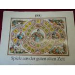 Games from the good old time 1990 - Five vintage German board games printed on A3 size paper with