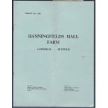 Suffolk - Hanningfields Hall - Laws and Hall 1956 Balls and Balls Auction Particulars including map