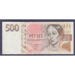 Czech Republic - 1993  500 Korun, VF.