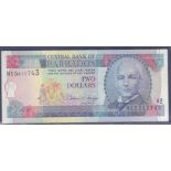 Barbados - 1980  2 Dollars, P30, UNC.