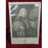 William Mogarth Print of The Right Reverend Father In God Dr. Benjamin Hoadly Lord Bishop of