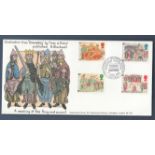 Great Britain - 1986 (17 Jun)  Medieval Hawkwood F.D.C. With Blackwills Special handstamp p/a.