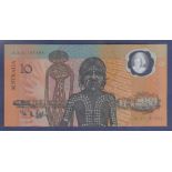 Australia - 1988  10 Dollars, P49, UNC.  Aboriginal youth - a wonderful note.