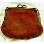 Bygones - Vintage Coin Purse  Suede, small ladies coin purse, used but in good condition.  (60mm x