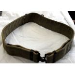 British WWII 1937 Pattern Webbing Belt, Khaki, Oxidised Metal Fitting Complete.