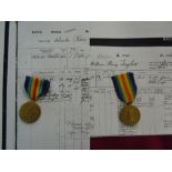 WWI Royal Naval Victory Medals (2) Named to J 19584 Tel. WE. H. Taylor RN and LZ 5816 Tel C. Rose