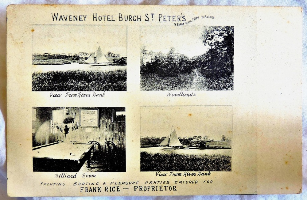 Norfolk - Burgh St. Peters - Waveney Hotel  Multiview - Frank Rice - proprietor.