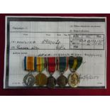 WWI Officers Group of 5 Medals named to Captain. G.W. Howling RGA (TF) Consisting of BWM and Victory
