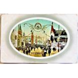 Brussels Exposition 1910  'Avenue des Nations', activity, official cards.