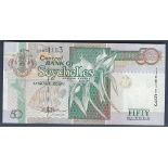 Seychelles - 1998 (ND) 50 Rupees  Ref P38, Grade UNC.  22 replacement.