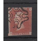 Great Britain - 1841 1d Red 'BI'  Fine used 'No 3' in Maltese Cross.  SG £225.