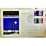 Great Britain - 1964 Forth Road Bridge  ord FDC with South Queens Ferry, special handstamo h/a.