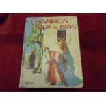 Champion Book For Boys - Vintage 1930's Childs reading, with some excellent prints and in good