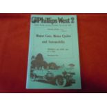 Phillips west 2 sale no. 22212A 1979 Auction Catalogue of Motor cars, Motor cycles and