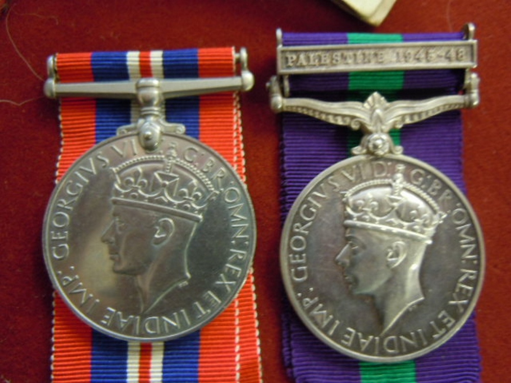 General Service Medal with Palestine 1945-48 Clasp and WWII British War Medal named to 14942190 - Image 3 of 3