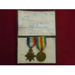 WWI 1914 Star and Victory Medals to a 7324 PTE. C.V. King Norfolk Regt.