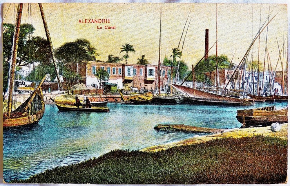 Egypt - 1911 Alexandrie Le Canal, colour card, used Giza. - Image 3 of 3