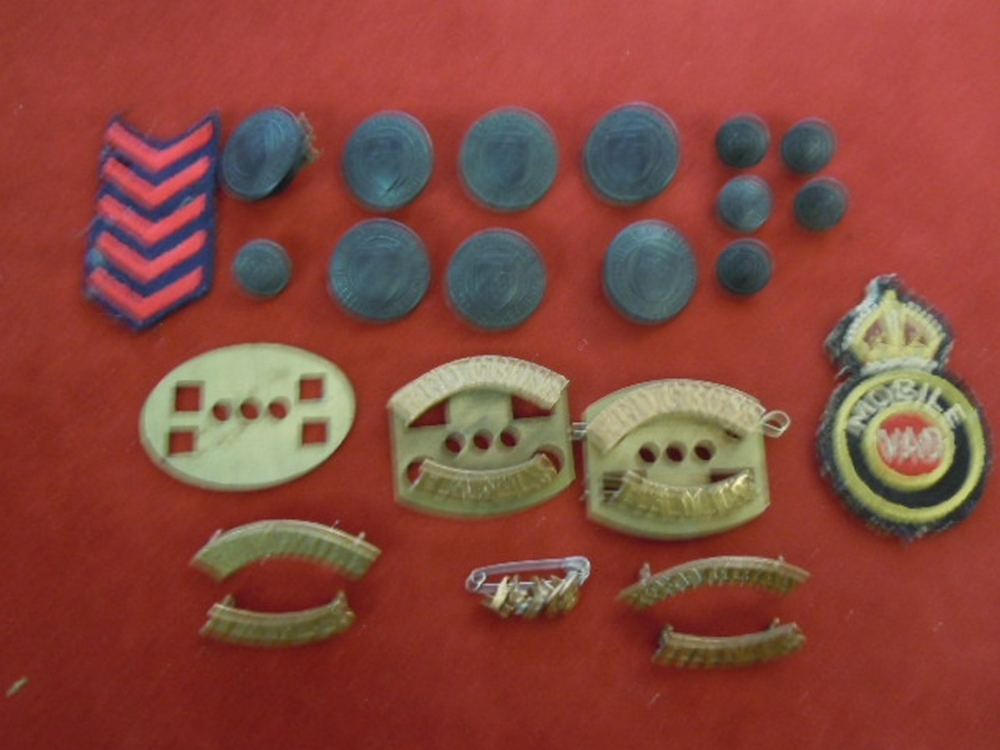 WWII Hants Red Cross Badges, Buttons, Mobile VAD Badges etc.