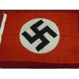 WWII German Party Flag. As German Militaria is widely reproduced it is sold as seen with a no