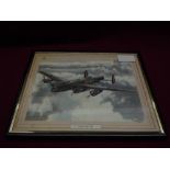 Small Framed Print of a Lancaster bomber. Good.