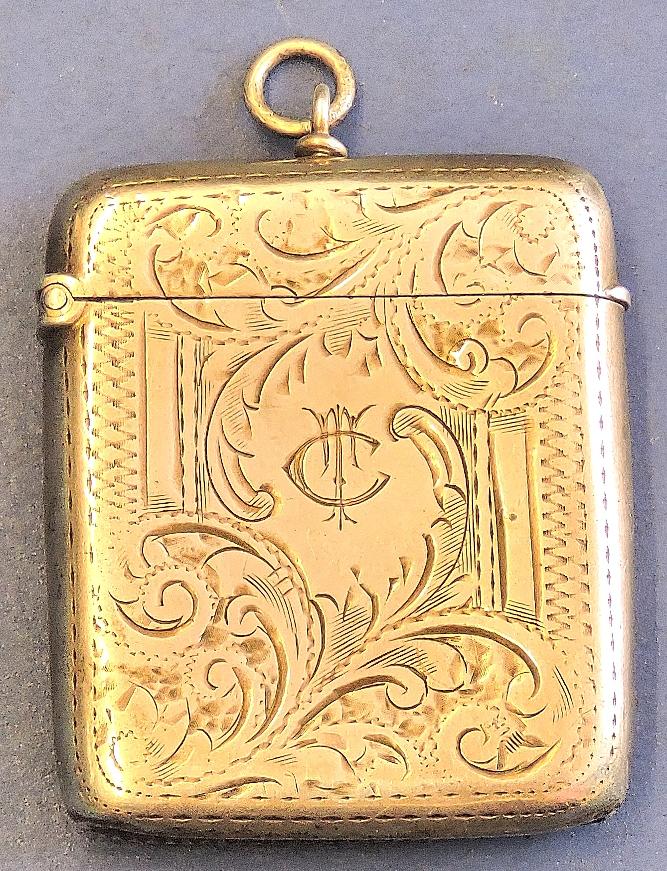 Silver Vesta Case  Hallmarked Birmingham 1903.