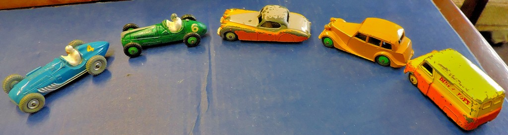 Dinky - 230 Talbot Lago Racing Car, Blue '4' in White, good R239. R23k, 233 Cooper-Bristol Racing