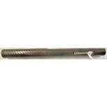 International' Lever Pen c.1920's  Black hard rubber sonehat 'Browned' with age.  Carrying a