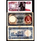 Egypt - Various (3) 1933 One Pound Ref P22b, Grade VF; 1952 One Pound Ref P30, Grade VF; 1978 Ten