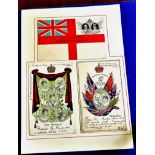 Tucks - Royalty  'Empire' Series (609).  Three generations, used; 1902 Tucks Coronation Series (