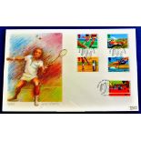 GB 1986 15th July Sports fine art official signed first day cover L/A