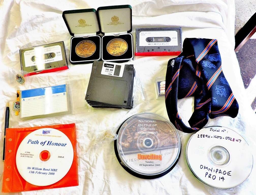 Battle Of Britain Memorabilia - Battle of Britain commemorative medallions (2) many cassettes and