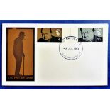 GB 1965 8th July Churchill Phosphor set on GPO first day cover with Bladon FDI H/S. U/A Cat £30