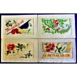 World War I Silk Postcards  'Ma pensee le suit' (4-3 clean).