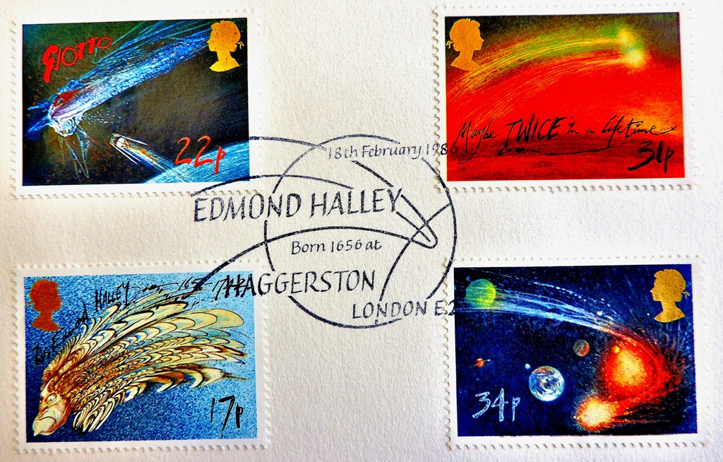 GB 1986 18th Feb Halley's Comet fine art official first day cover U/A/Cat £45 - Image 3 of 3