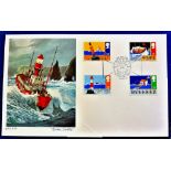 GB 1985 18th June Safety-at-Sea fine arts official signed first day cover U/A Cat £45