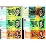 Australia - 1966-1991 (6) With One Dollar Ref P37a, P37d; Two Dollars Ref P43a, P43d, P43e; Ten