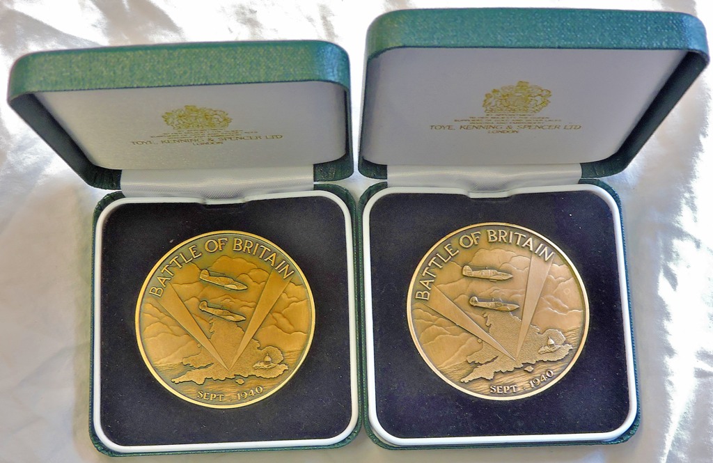 Battle Of Britain Memorabilia - Battle of Britain commemorative medallions (2) many cassettes and - Image 2 of 2