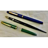 Fountain pens (3) modern pens; Remson 10G. Commando 104 and a Parker Fine calligraphy pen.