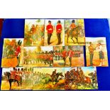 Military Harry Payne Colour Modern postcards (10)  Scots Greys, Ayrshire Regt., Irish Guards,