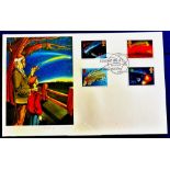 GB 1986 18th Feb Halley's Comet fine art official first day cover U/A/Cat £45