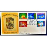 GB 1987 17th Nov Christmas Bradbury official signed first day cover signed by Harry Secombe (