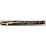 WYVERN  Perfect Pen No.81 Made in England, with WYVERN 14ct Osmiridium nib. Brown marble effect