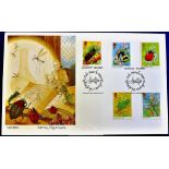 GB 1985 12th Mar Insects fine arts official signed first day cover U/A Cat £40