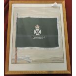 The Garhwal Rifles - Boys Company outstanding signed print of the standard by Cameron, framed and