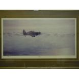 Ginger' Limited edition signed print (167/500) of the Spitfire/Hurricane [check] by EA Mills 2'6'' x