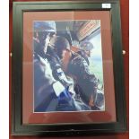 Parachute 'Jump' - a superb framed colour photograph of Paratroopers preparing to Jump. Excellent